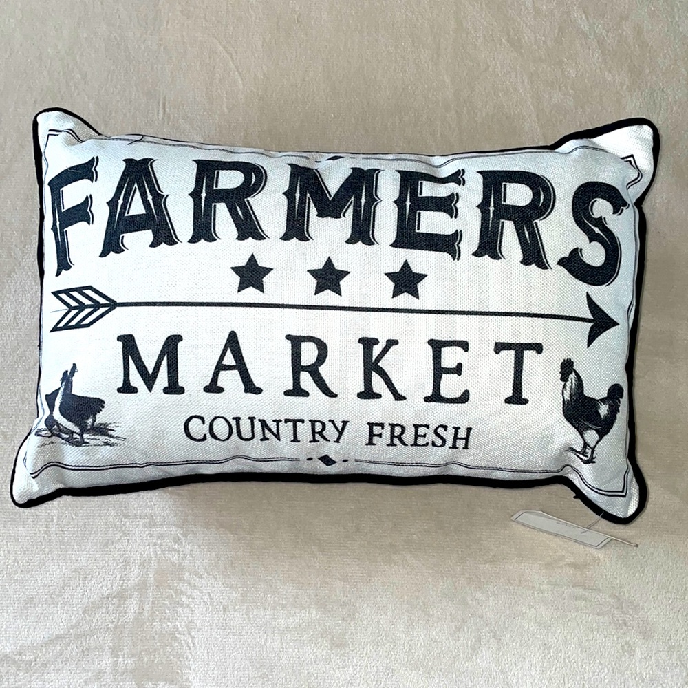Farmers Market Accent Pillow